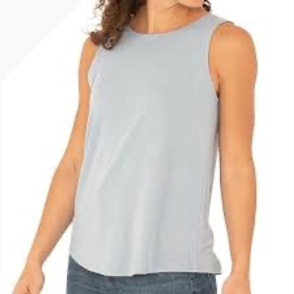 Free Fly Bamboo Tank Top Womens Medium Blue Sleeveless Performance Crew Neck